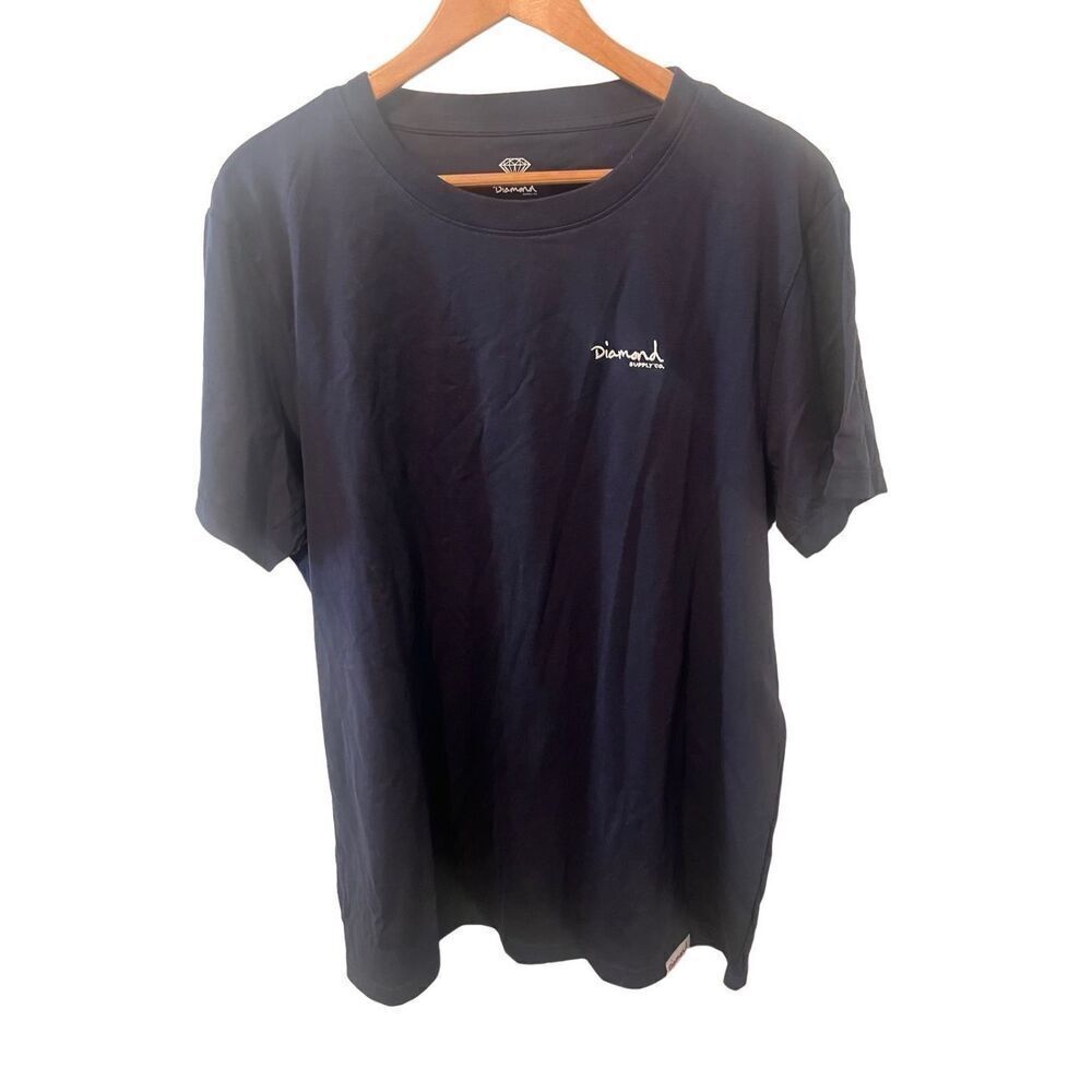 Diamond Navy Blue‎ Crewneck Short Sleeve T-Shirt